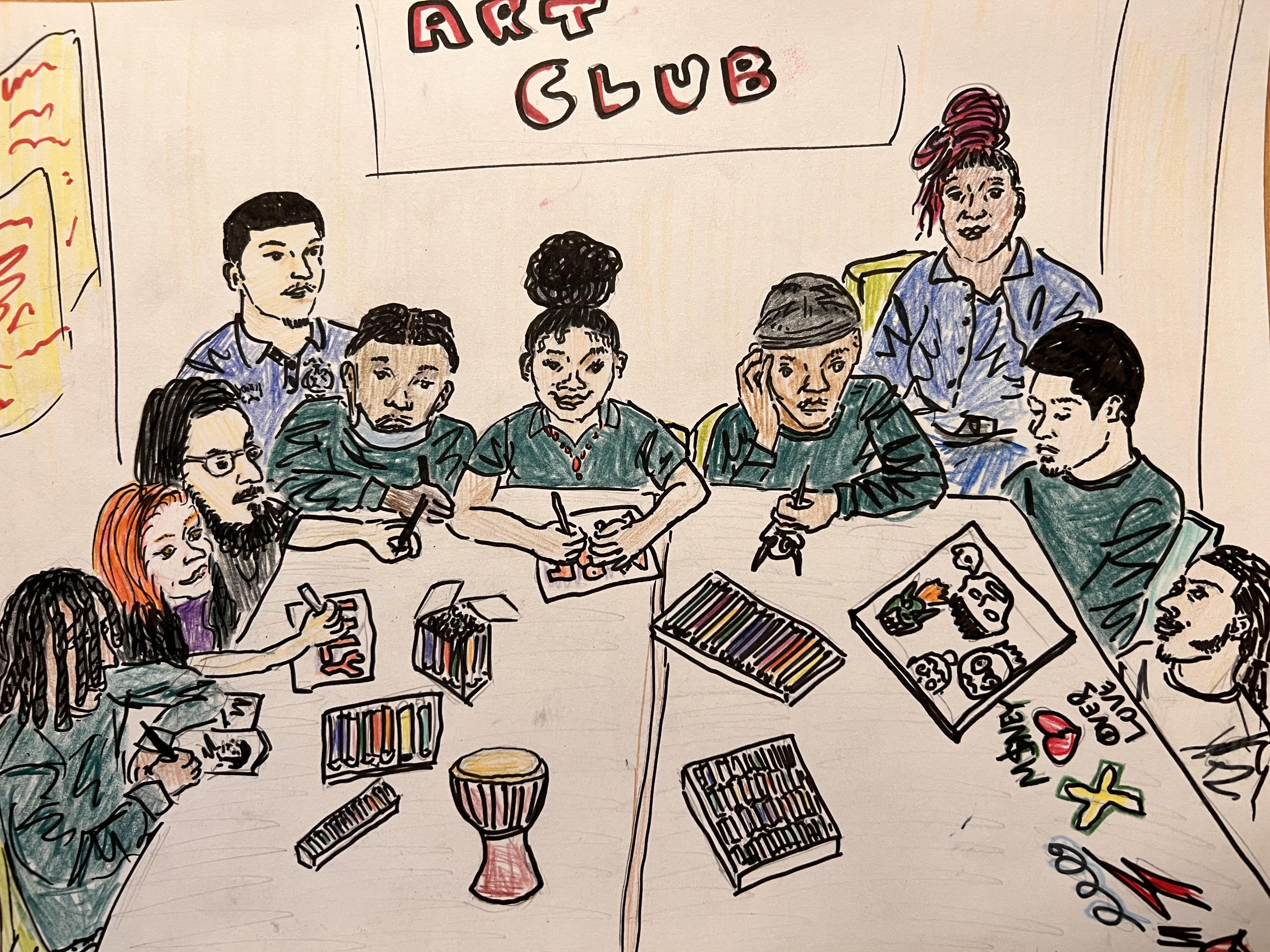 Art Club session in progress